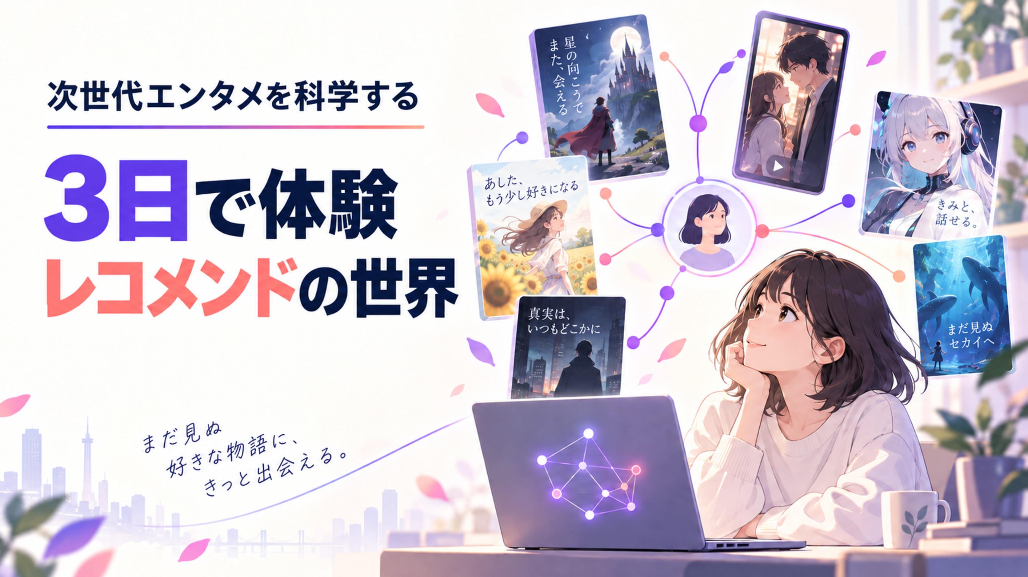 【未経験歓迎・フルリモート課題型】3日でレコメンドの基礎を体験|次世代エンタメを科学する
