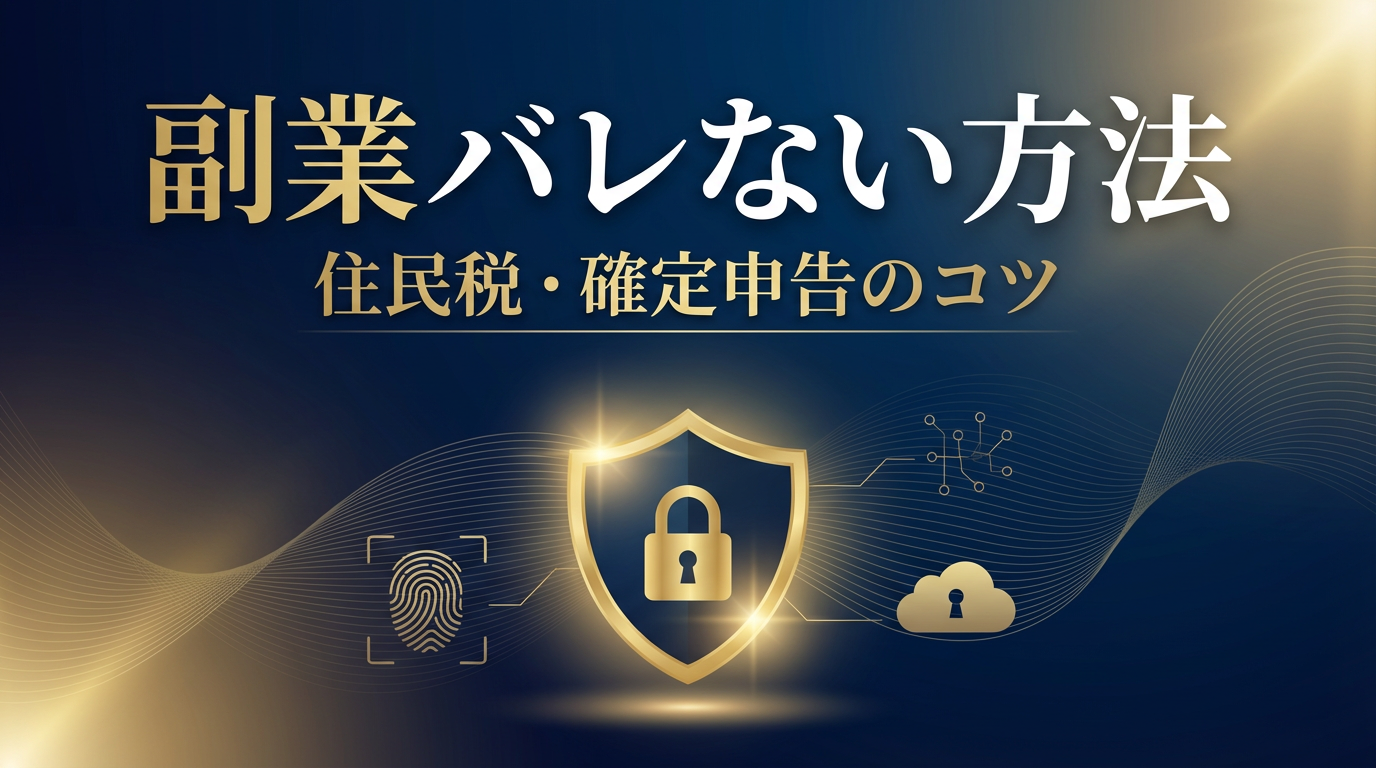 副業がバレない方法｜住民税対策と確定申告のコツ