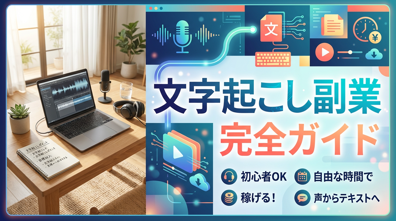 文字起こしの副業で稼ぐには？バイトとの違い・単価・始め方