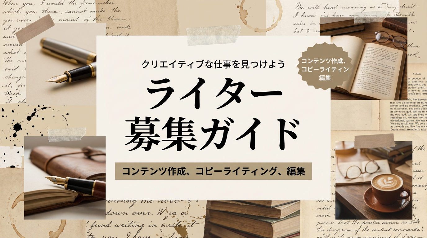 ライター募集の探し方完全ガイド|未経験・在宅OKの案件から採用されるコツまで